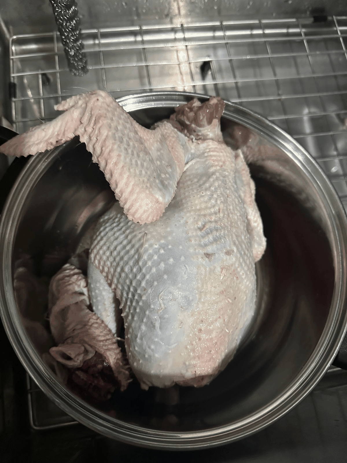 Whole farm-raised chicken prepared for the family table